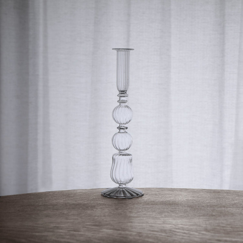 Glass Candlestick, Clear