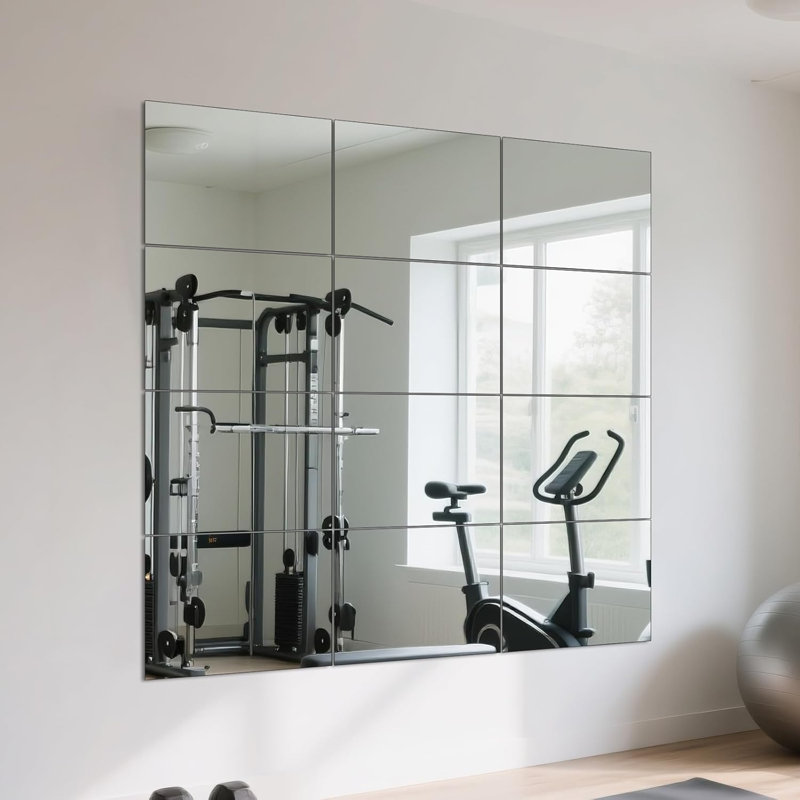 Miroir mural 12 pièces sans cadre, 12Pcs, 12 pi x 12 pi