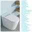 Toilette allongée pour bidet MONSFEST 1,28 gallons GPF