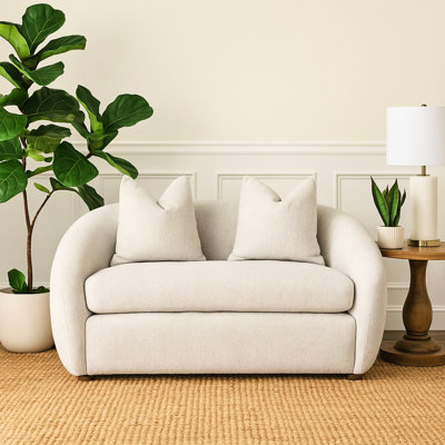 White Upholstered With 2 Pillows, Beach Fabric, Sinuous Spring, Reversible Seat, 1.8 - Density Cushion Foam, 35 In Width, 97.67 Lb, 30.61 Height, 65 Depth Fabric And Upholstered, Spring For Long