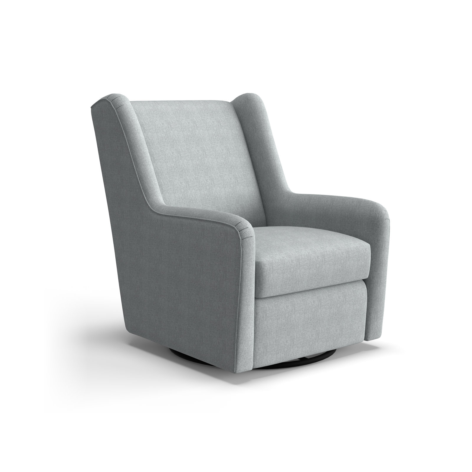 Miranda Upholstered Swivel Glider, Dove Grey Performance