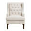 Chaise 100% beige pour espace de vie principal avec accoudoirs de 3,5 po de largeur et dossier-14517009