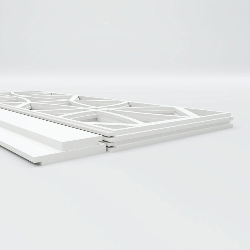 Panneaux muraux blancs 94,5 "(paquet de 4), L 40 po