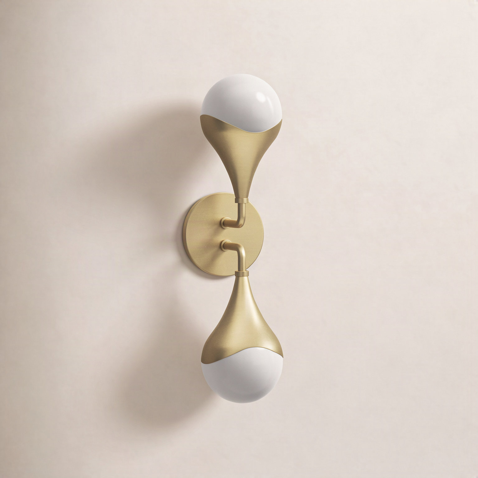 Algiers 2-Light Dimmable Bath Sconce, Aged Brass