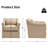 30" Wide Contemporary Upholstered Swivel Armchair With Lumbar Pillow-1794773513
