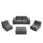 Canapé modulaire en chenille 5 pièces Boneless Evadne-366237679