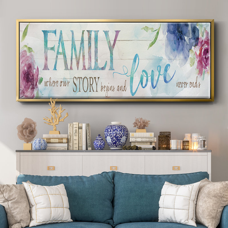 Family Love Story - toile encadrée, H 20 po x l 50 po