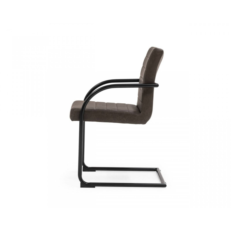 Dewey - Ensemble de 2 chaises de salle à manger modernes, Brun