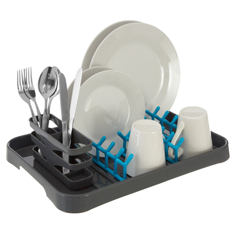 11cm Dish Drainer, Vivid Blue / Grey