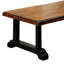 Ardella Table basse rectangulaire en bois tabac avec base en tréteaux