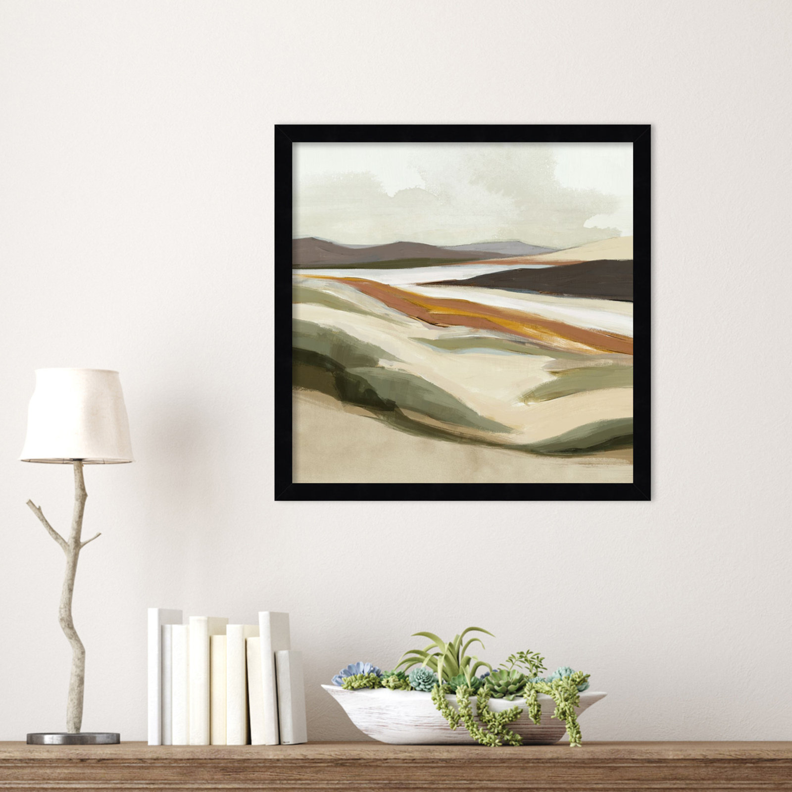 Fast Land Print by Jacob q, Black, 17" H x 17" W