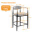 Upholstered Counter Stool, Modern Sleek Bar Stool Set of 2-8790128