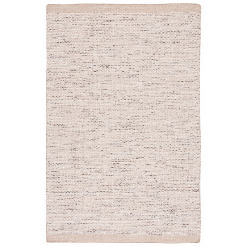 Tapis beige / ivoire en laine / coton tissé à la main Ordingen, Rectangle 9 pi x 12 pi