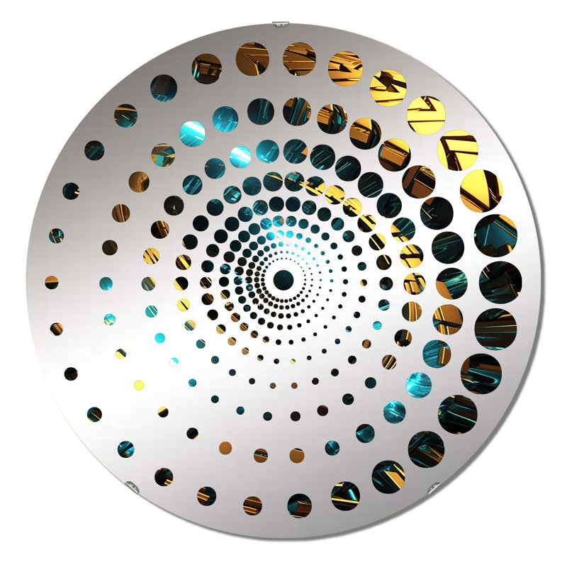Drafton - Miroir mural spiralé, 23,6 po x 23,6 po