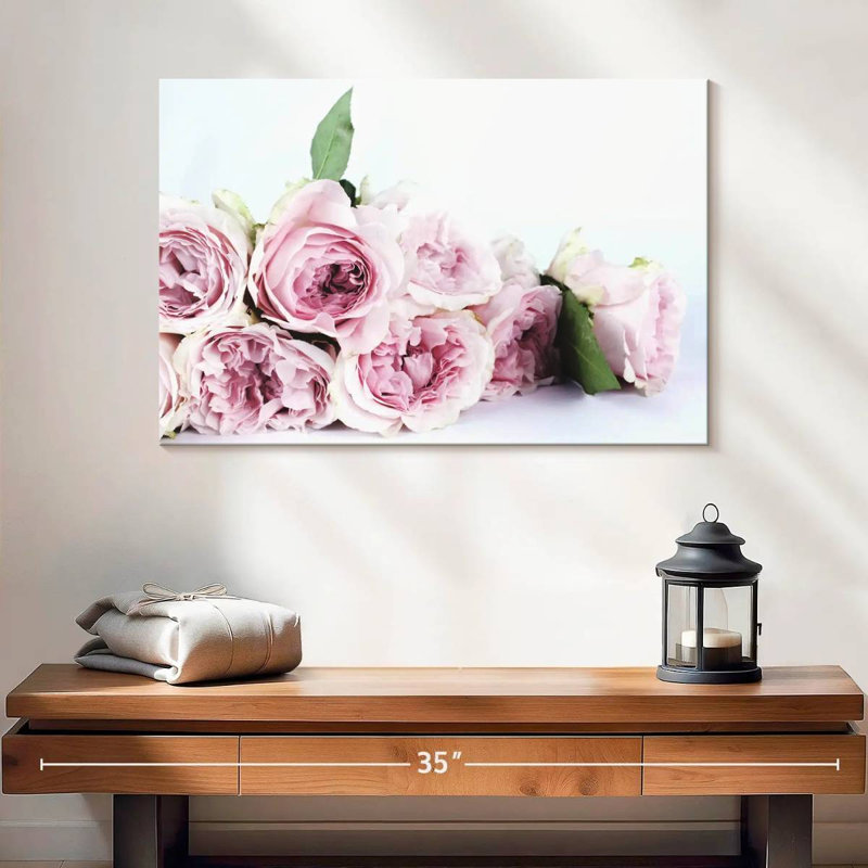 Harnek, couches de pivoines roses, H 16 po x l 24 po