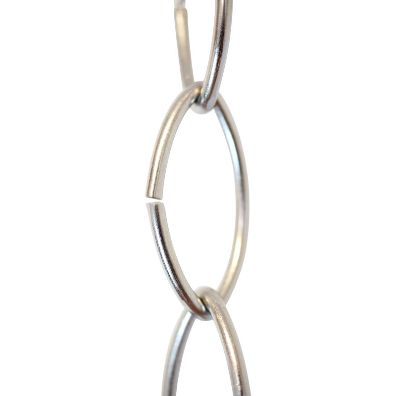 Grand lustre décoratif, Nickel poli, H 36 po x l 0,87 po x P 0,13 po