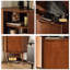 Armoire de coin en bois de noyer massif