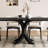 Durable Pure Black Rock Slab Dining Table-1377206760