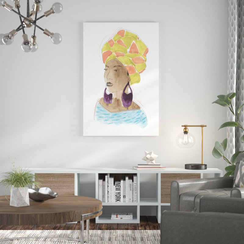 'Strong and Beautiful IV' by June Erica Vess - Painting Print, 122cm H x 81cm W, Black Floater Frame