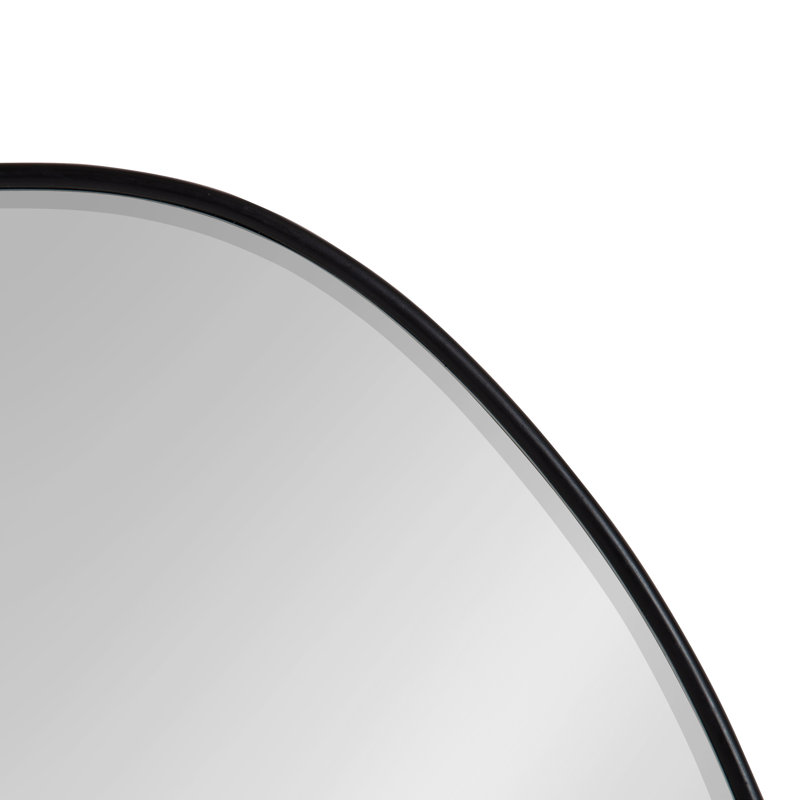 Asymmetrical Black MDF Framed Vanity Mirror
