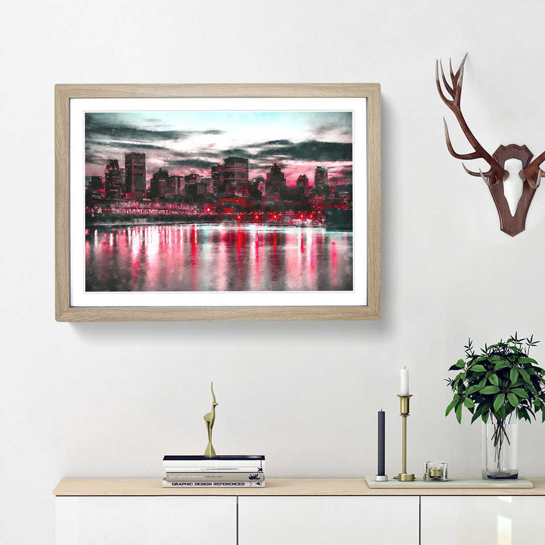 The Montreal Canada Skyline - Picture Frame Painting Print