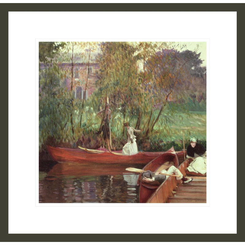 Une fête nautique par John Singer Sargent - Impression Giclée sur cadre, H 17,75 po x l 18,22 po
