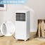 Climatiseur portatif 4-en-1 de 8 000 BTU, unité de climatisation compacte à roues avec refroidissement, déshumidificateur, mode ventilateur et sommeil, télécommande, minuterie et ensemble de fenêtre pour les pièces jusqu'à 350 pieds carrés, noir