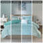 Ensemble de literie moderne Aqua Silver, microfibre hypoallergénique, chambre à coucher contemporaine