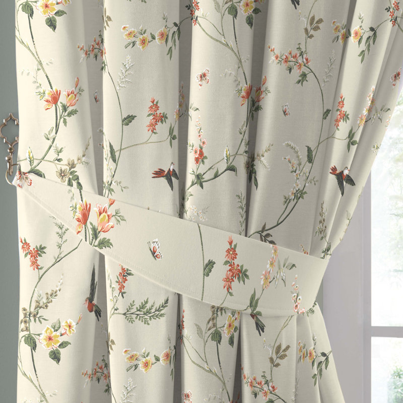 Cotton Semi Sheer Curtain Pair, Width 117 x Drop 137 cm