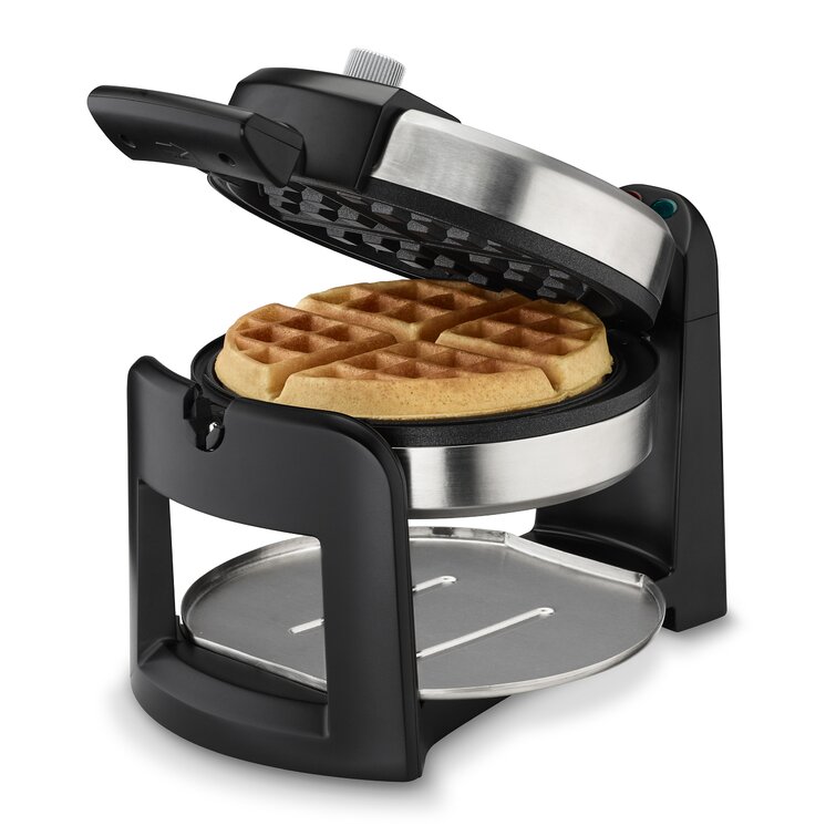Holstein Housewares Personal Non-Stick Waffle Maker, Black - 4-inch Waffles  in Minutes