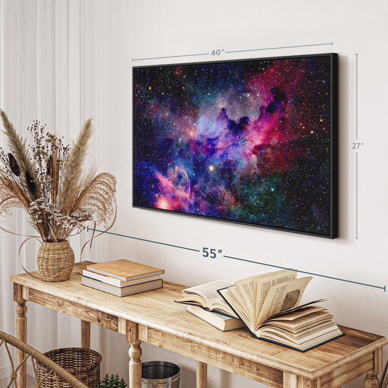 Impression sur toile Galaxy Galaxy Nebula, H 27 po x l 40 po
