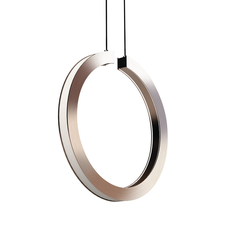 Cirq 1 - Light Single Geometric Pendant, 87" H x 4.5" W x 4.5" D