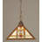 Chain Hung Pendant With Square Fitter Shown In Black Copper Finish With 14" Pearl Ebony Art Glass-32464158-32464165