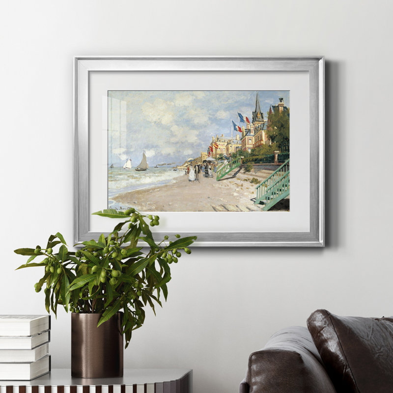 Boardwalk on the Beach - Reproduction d'art sur papier encadrée, Argent, H 22,5 po x l 30,5 po x P 1,5 po