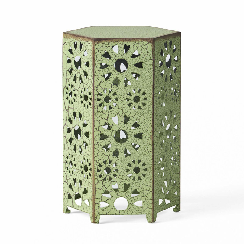 Table d'appoint avec motif découpé Sunburst, 22" H x 14.25" W x 12.5" D