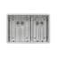 Tirana Low Aqua 28" L x 19" W Double Basin Undermount Kitchen Sink