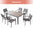Vladko 6 person Outdoor Restaurant Dining Set Rectangular 59.1'' L Table-122339047
