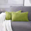  Housse de coussin décoratif en velours côtelé avec motif à rayures - ensemble de 2 - Carré-6537971-6537966