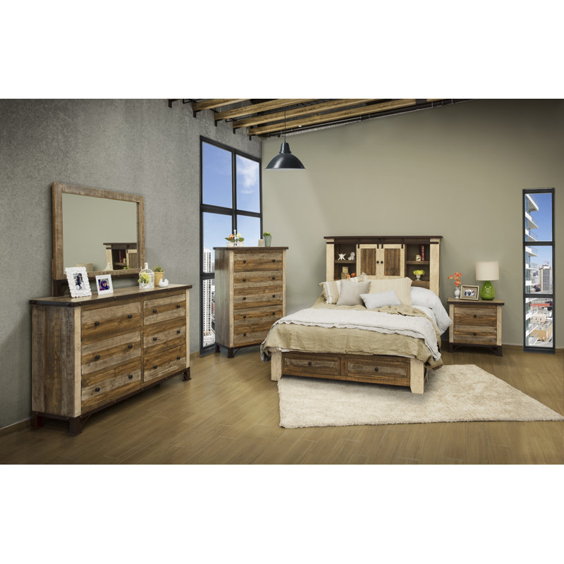 Antique Solid Wood Standard Bed