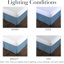 Jupe de lit plissée en microfibre brossée double 15 pouces Southshore Fine Linens, lavable à la machine, grand, bleu foncé-912812026-912812002