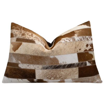 Animal Print and Plaid Feather Throw Pillow