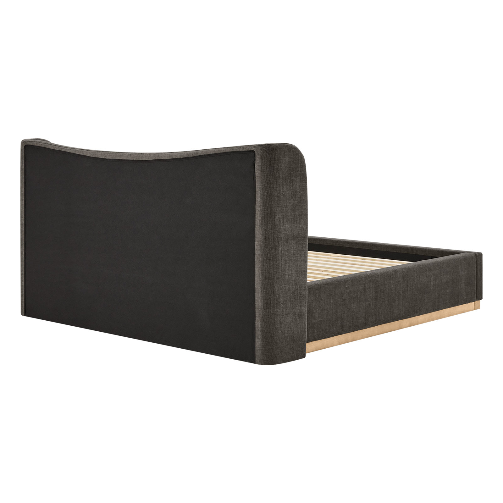 Adelaide Wingback Platform Bed, King , Selene Stone