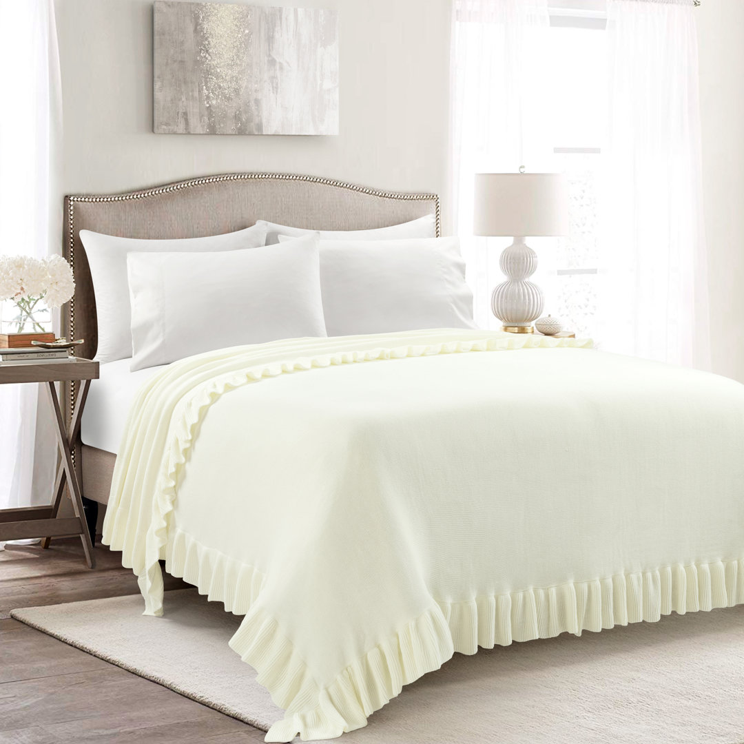 Reyna Soft Ruffle Blanket Lush Decor 