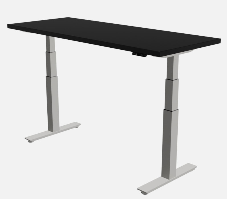 Bureau debout à hauteur ajustable Jessiah, Noir, H 29 po x l 46 po x P 23 po