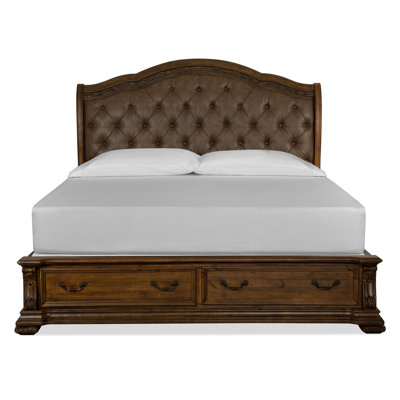 Lauren-Marie Magnussen B5133 Lauren-Marie Complete King Sleigh Storage Bed W/Upholstered Headboard