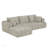 Chenille L-Shape Luxury Sectional Oversized Sofa, Minimalist Design, Comfy Sleeper Couch For Living Room, Apartment & Reception Spaces, No Assembly Required-1805033428