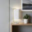 Lampe de table en marbre blanc et ivoire / ivoire Kasia, H 19,8 po x l 7,73 po x P 7,89 po