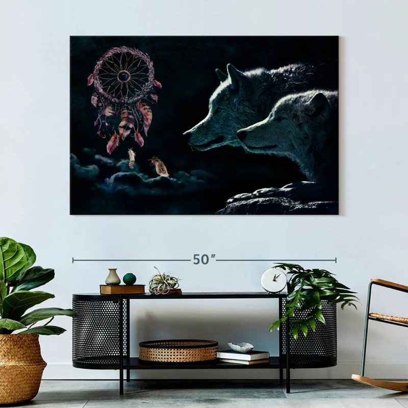 Brampt Dream Wolves, 34" H x 51" W