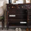 Banc de rangement noir rembourré pour chaussures