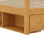 Canopy bed frame with bookcase headboard, usb outlets and led lights, storage cubbies, footboard drawer and reversible rack-2114065320-2114065325